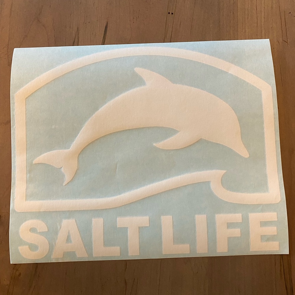 Salt Life White Dolphin Salt Life Decal 12” NEW SAD1105